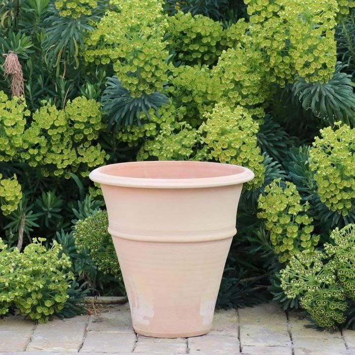 Pot de fleurs en céramique de Crète fait à la main en terre cuite véritable, résistant au gel, différentes tailles 30-80 cm, Yuc25