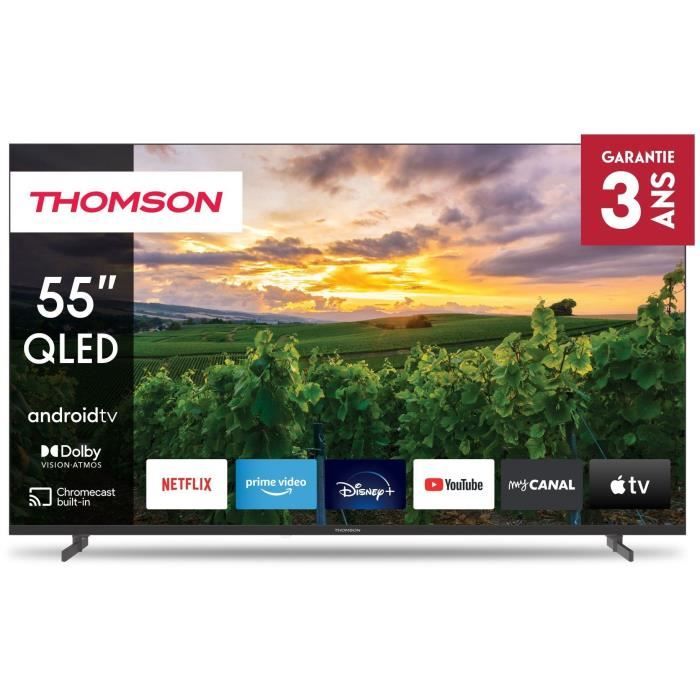 THOMSON 55QA2S13 - TV QLED 55 (140 cm) - 4K UHD 3840x2160 - HDR - Smart TV Android - 4xHDMI 2.0