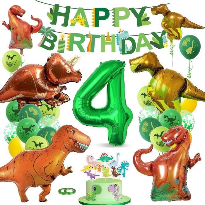 Dinosaure anniversaire Dino Fête 4 ans' Autocollant