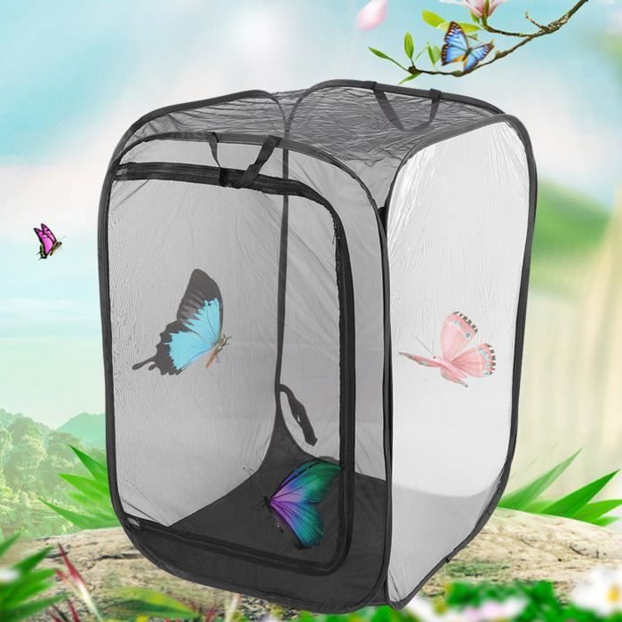 Habitat Insectes Pliable Cage à Papillons Pliable - Habitat Pour L'élevage Et L'observation Des Insectes Filet Papillon Pliable