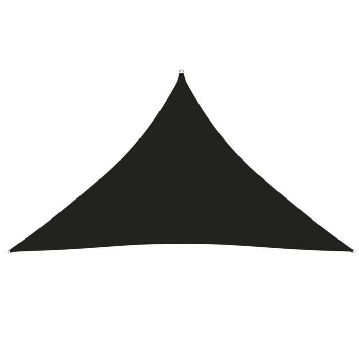 vidaXL Voile de parasol Tissu Oxford triangulaire 35x35x49 m Noir