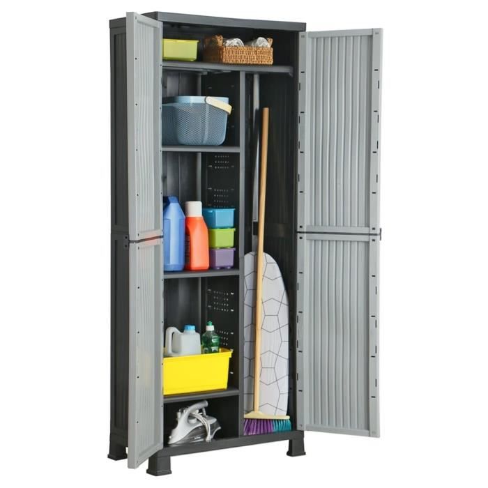 vidaXL Armoire en plastique 68x39x171 5 cm - vue 3