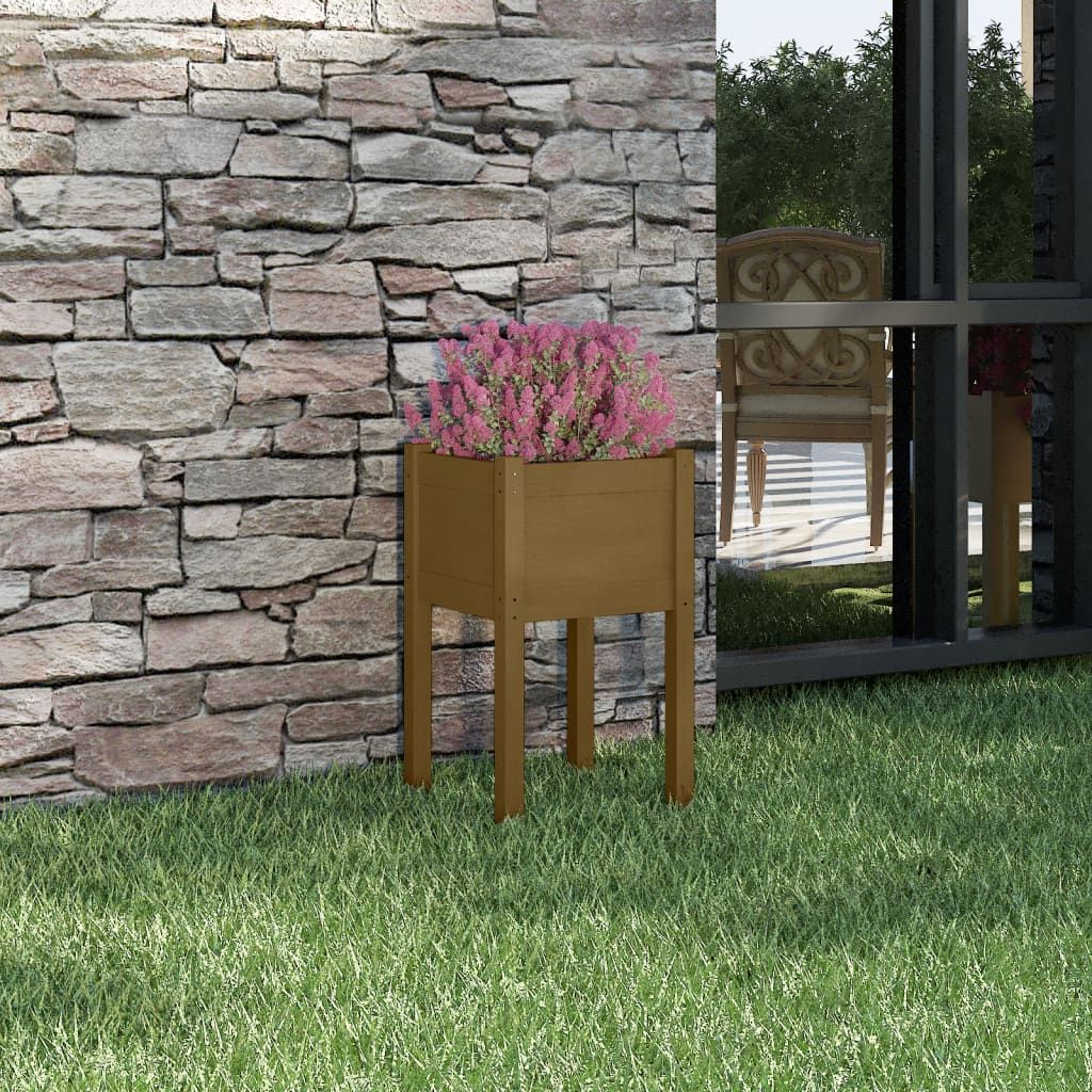 vidaXL Jardinière extérieure 40x40x70 cm Pin massif