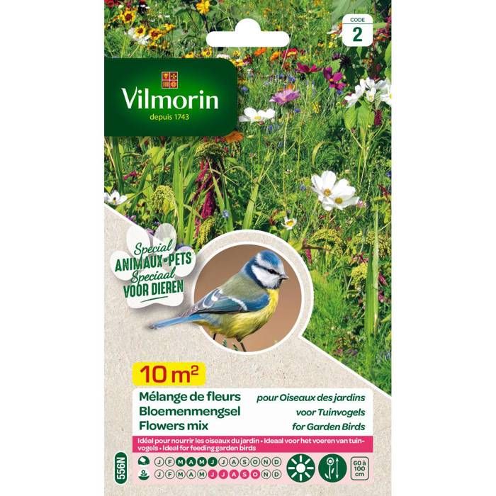 Meilleurs prix pour Sachet de graines Mélange de fleurs attire les Oiseaux 10m²-