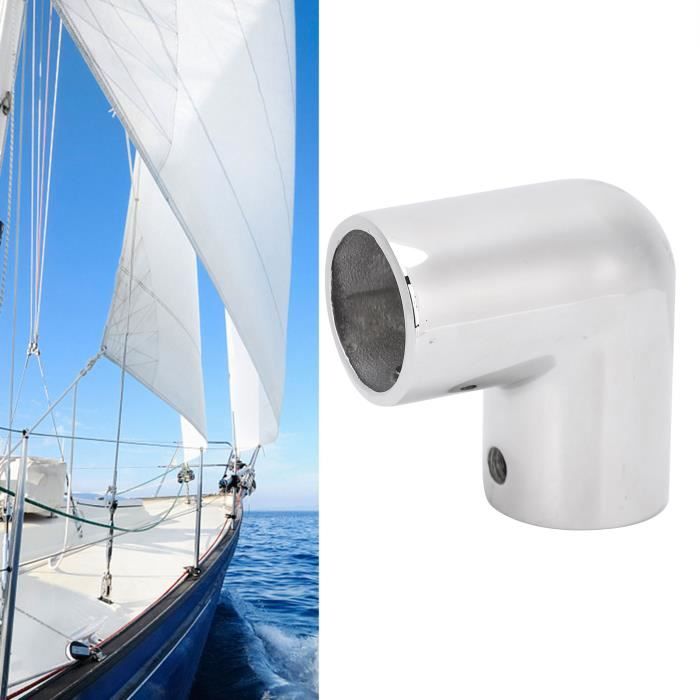 Raccord En T 90° Pour Main Courante Bateau – Acier Inoxydable 316, Pour Tubes 22mm Et 25mm, Finition Polie, Résistant Eau Salée