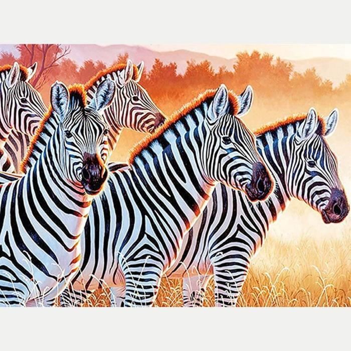 QIUQI Peinture Par Numéros Adulte – Tigre, Kit 40x50cm, Pinceaux Et Peinture Acrylique Inclus
