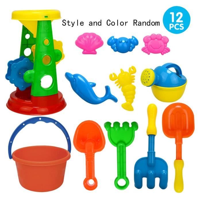 Lot De 12 Jouets Pour Enfants Sable Bac A Sable Plage Jeu De Jeu De Chateau Seau Beche M149 Cdiscount Jeux Jouets