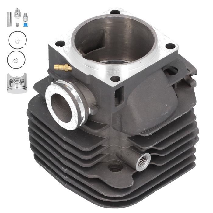 Kit Piston + Cylindre 43mm Pour Tronçonneuse 45cc G4500 - Anneaux, Broches, Circlips Inclus - Pièces De Rechange Moteur - 12