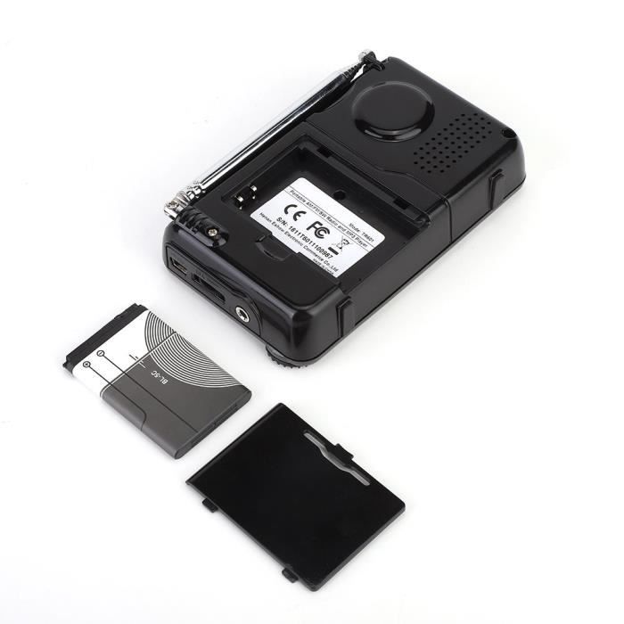 YOSOO Radio FM Radio All Band Memory Card Plug In Radio Receiver Black