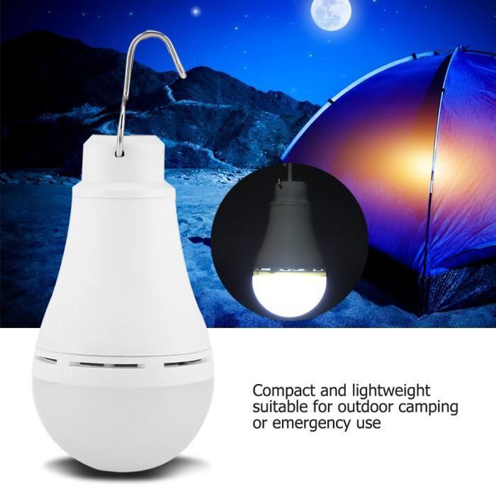 Lampe de secours pour camping extérieur Ampoule LED USB 5V lecture à  domicile secours extérieur Camping Hik Tente HB015