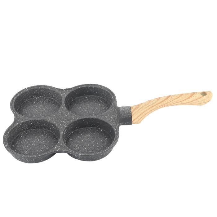 Poêle à Pancakes, Poêle à Crêpes 4 trous Poêle antiadhésive Poêle à