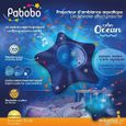Pabobo - Calm Océan - Veilleuse Musicale Nomade et Projecteur Dynamique Aqua pour Bébé et Enfant - Bleu-1