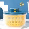 Grande essoreuse à salade électrique pratique Rechargeable séchage rapide ménage lavage stockage déshydrateur bol Bleu prer,CM11701-1