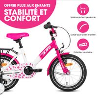 HILAND Vélo VTT Enfant Fat Bike 24 Pouces, 7 Vitesses, Double Frein à Disque, pour Garçon et Fille, Vélo pour Plage et Neige, Argent