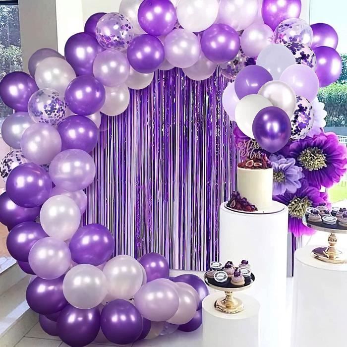 Décorations pour anniversaire violet JOYYPOP pour Algeria