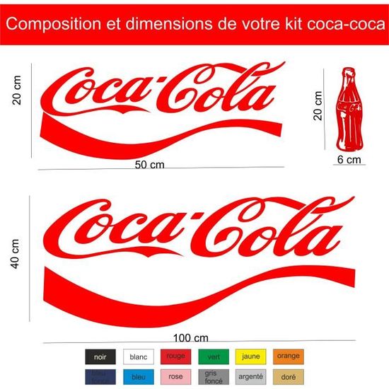 Coca Cola Kit Autocollant Frigo Decoration Interieur Achat