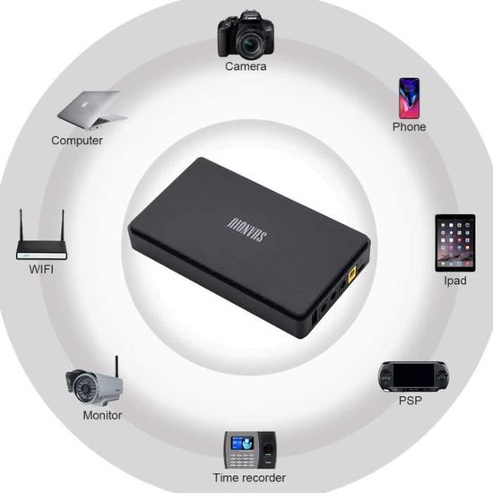 Mini Onduleur Back-UPS Alimentation de Secours pour WiFi, Routeur, Modem,  Caméra de Sécurité avec Intégré Batterie 8800mAH Entrée CC - Cdiscount  Informatique