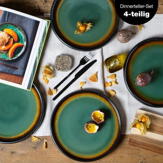 Moritz Moritz SOLID Lot de 4 assiettes plates 26 cm – Ensemble de vaisselle  pour servir160 - Cdiscount Maison