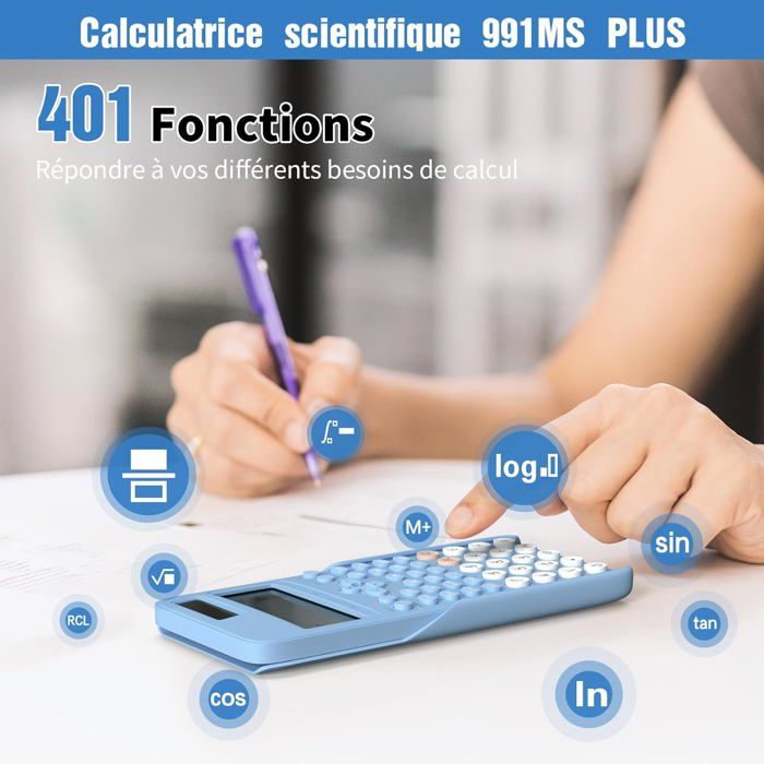 NEWYES Wetenschappelijke Calculatrice Met Schrijftablet - 417 Functies - Zonne-energie - Incl. Stylus