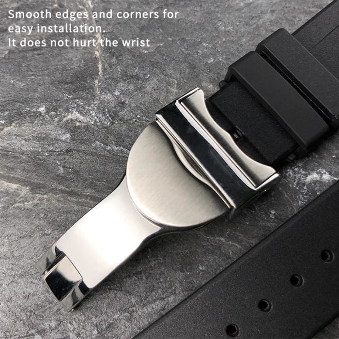 Bracelet montre caoutchouc best sale naturel