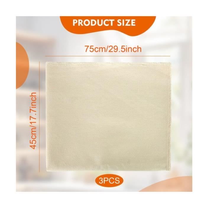 Tissu Fermenté En Lin Pour La Cuisson Du Pain, 90 X 66 Cm, Couche De Boulanger Pour Pâte à Rouler, Pâtisserie, Baguettes, Pains, Ciabatta