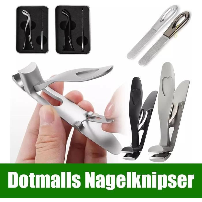 Ciseaux à Ongles Super Tranchants En Acier Inoxydable - Poignée Caoutchouc Noir, Neufs, Manuel