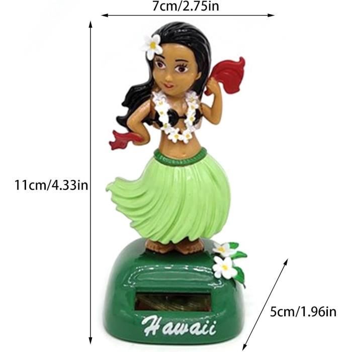 Figurine Solaire Dansante – Danseuse Hawaïenne Pour Voiture – Sans Batterie – 10 Cm