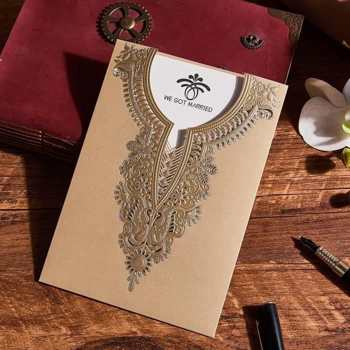 invitations de mariage élégantes et vierges