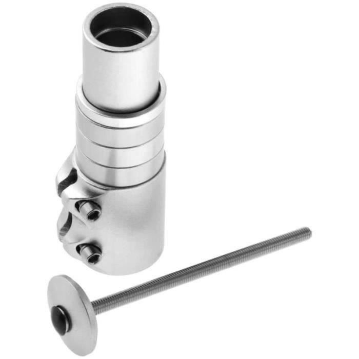 Rehausseur De Potence Vélo QWORK - Alliage Aluminium, Réglable 50-75mm, Pour Fourche 28.6mm