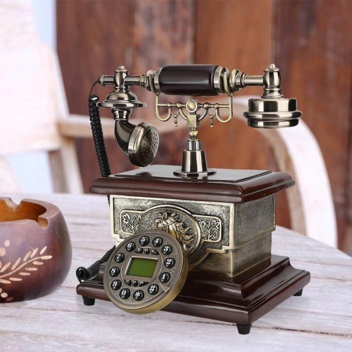 Meilleur design Européen Antique Vintage Téléphones Filaires Vieux  Américain Rétro Home Téléphone Fixe Mini Téléphone
