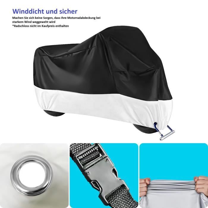 Compatible Avec Yamaha PW 50 Bâche Couvre-moto Couvre-scooter Imperméable Anti-poussière En Nylon Universel Pour Scooter Moto XL 246 X 105 X 127 Cm Pare-brise