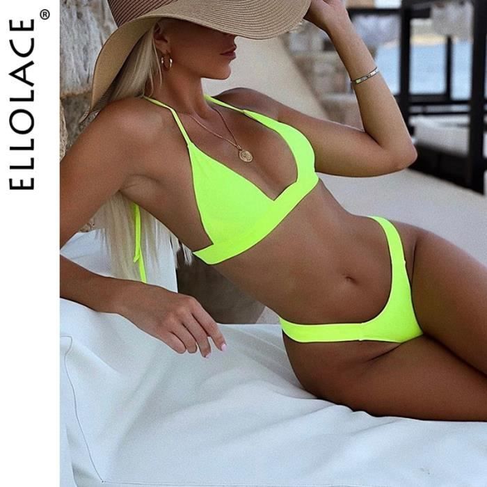 Maillot de bain string fluo outlet