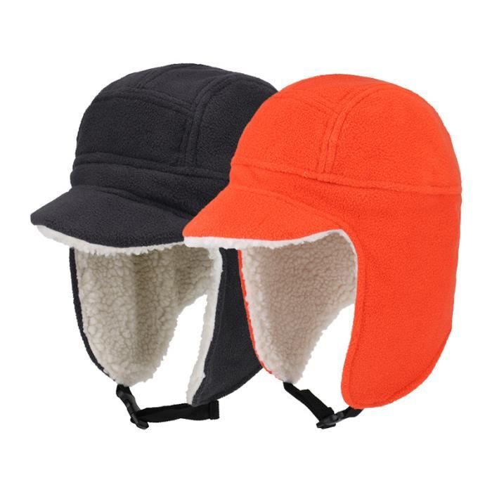 Bonnet à Visière Homme - Tricoté Chaud, Pour Ski, Randonnée, Vélo, Travail Extérieur - Couvre-chef Hiver Respirant