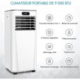 Climatiseur Mobile 9000BTU -RELAX4LIFE- 4 en 1 -Climatiseur Portable R290 -15-20m2 - Minuterie 24H - Mode Nuit-Classe énergétique A-2