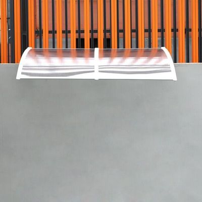 Marquise De Porte Extérieure Solaire 80x120 Cm - Auvent En Aluminium Et Polycarbonate, Protection UPF 50+