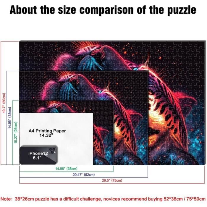 Puzzle 1000 Pieces, Puzzle 1000 Pièces Adultes, Un Puzzles Difficile, Impression Haute Définition & Couleurs Éclatantes, Puzzles Bois Dessert Nourriture avec Une Boîte d'emballage Exquise W3H-317