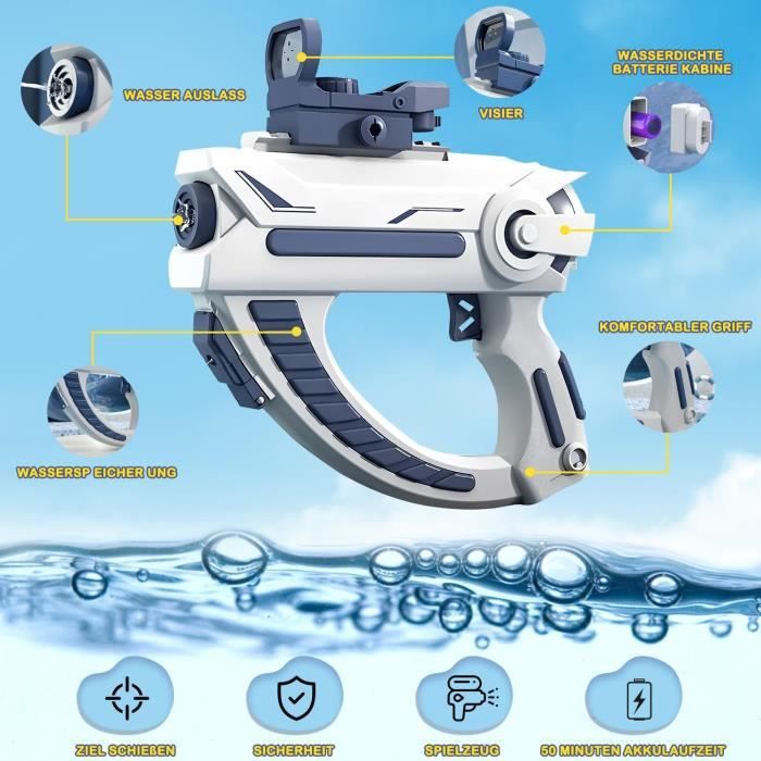 Pistolet a Eau Electrique Puissant, Electrique Pistolet a Eau, Pistolet