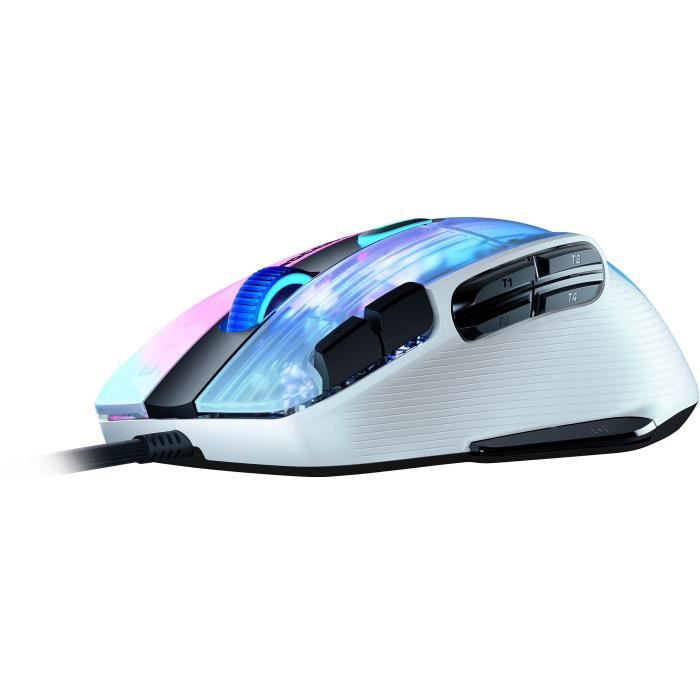 Roccat Kone XP Air – Souris Gaming sans-fil, Capteur Optique 19K DPI, 100h  d'autonomie, Station de charge RGB, Blanc - Cdiscount Informatique
