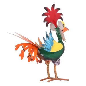 Statuette Poule Et Coq Gaulois Dorés - Décoration Basse-cour - Figurine Neuve NA0789