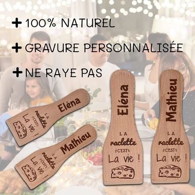 Spatule Raclette en Bois - Personnalisable