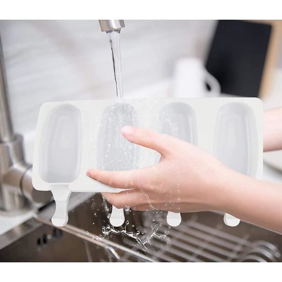 Moule à Glace en Silicone, 2 Pièces Moule à Popsicle, Con 100 pcs