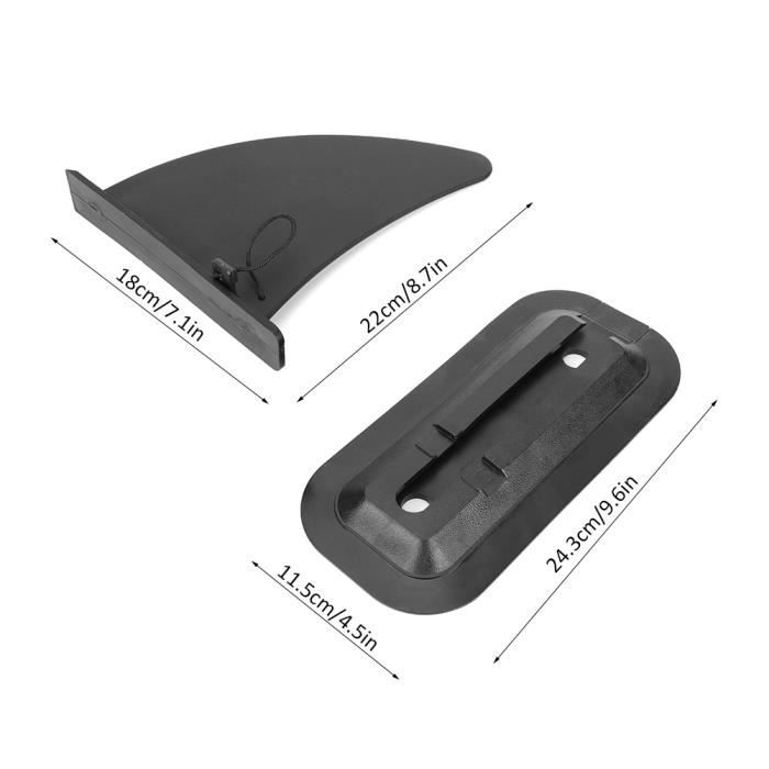 Aileron Surf Souple Namvo 22.9cm - Pour SUP, Softboard, Sans Outil, Renforcé Fibre Verre