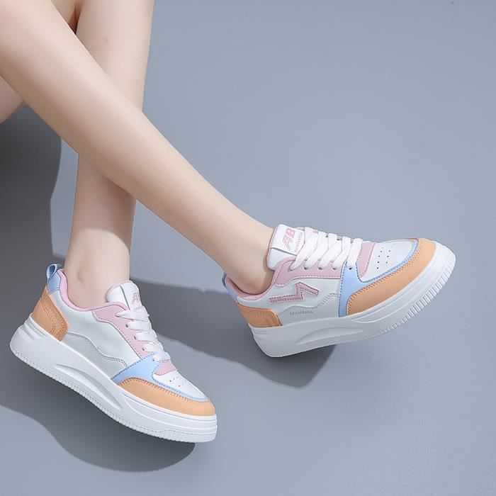Basket Femme Chaussures Sport Feminine Respirante Blanc