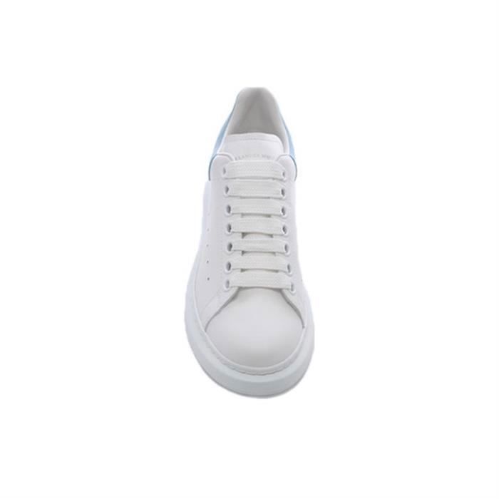 Alexander McQueen chaussures en cuir blanc bleu Couleurs multiples Cdiscount Chaussures