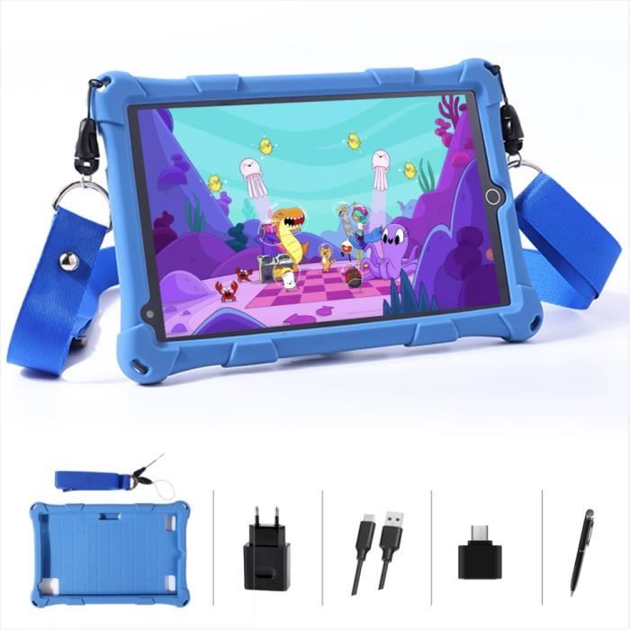 Tablettes pour enfants de 7 pouces, cadeaux pour enfants, apprentissage, éducation, Android, Quad Core, 4 go de RAM, 64 go de ROM, 5G, WiFi, Bluetooth, caméras  7