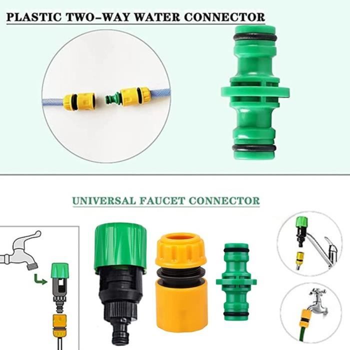 Lot De 3 Connecteurs Universels Robinet KYLOS – Laiton – Filetage 1/2” – Étanche, Pression Jusqu’à 10 Bars – Pour Jardin, Cuisine, Lavage