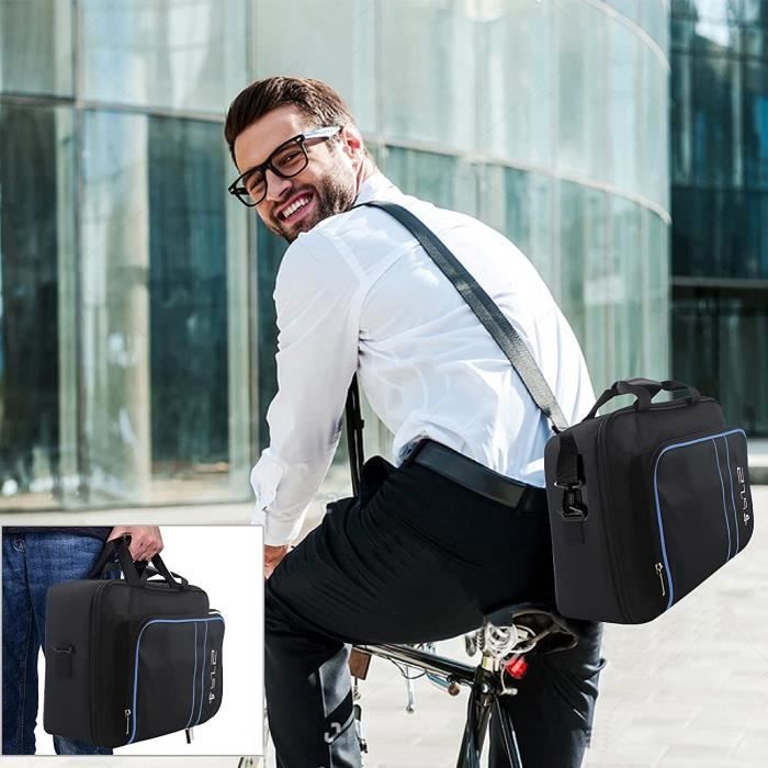 Sac De Transport PS5 - Compatible PS5/Slim/Pro, étui Avec Poches Pour Manettes Et Accessoires, Noir Résistant