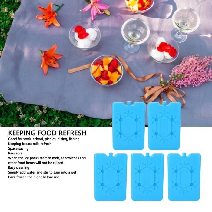 Packs De Glace Réutilisables Pour Boîte à Repas - 400 Ml, Longue Durée, HDPE