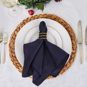 Serviettes Jetables Bleu Roi LEKOCH - 50 Pièces En Intissé Pour Noël, Mariage Et Fêtes | 40x40 Cm
