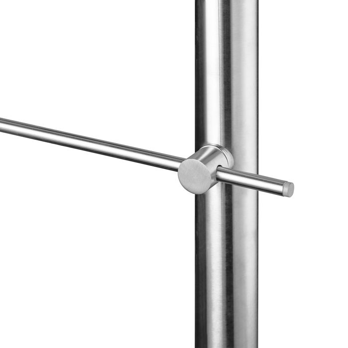 Adaptateur Garde-Corps Rond Aluminium Acier Inox - Pour Balustrades 40-65 Mm - Kit 2 Pièces